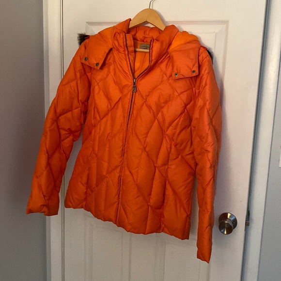 i e relaxed Jackets & Blazers - Orange I. E. Relaxed puffer jacket with hood XL